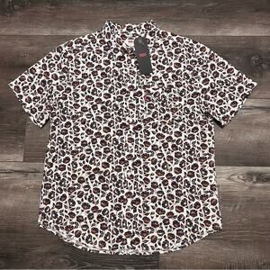 Levi's Men's Floral Print Shirt Short Sleeve Size Large NWT